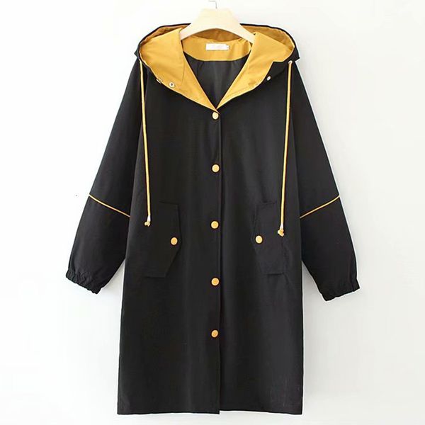 size women's windbreaker new autumn tide loose plus fat increase women coats spring hooded trench coat overcoat, Tan;black
size women's windbreaker new autumn tide loose plus fat increase women coats spring hooded trench coat overcoat, Tan;black