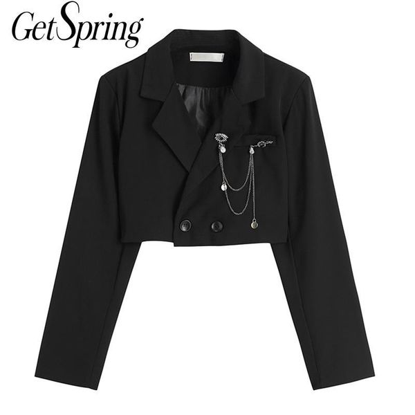 getspring women blazer black short women blazers jackets casual all match loose womens blazers long sleeve 2021 new fashion, White;black
getspring women blazer black short women blazers jackets casual all match loose womens blazers long sleeve 2021 new fashion, White;black
