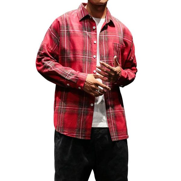 new fashion mens plaid shirts long sleeve retro wild casual shirt male harajuku striped streetwear shirts kpop clothes, White;black
new fashion mens plaid shirts long sleeve retro wild casual shirt male harajuku striped streetwear shirts kpop clothes, White;black