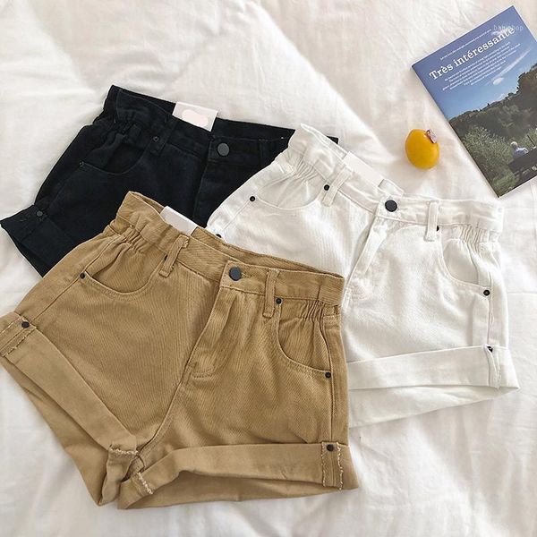 casual denim shorts women solid color wide leg short femme jeans summer shorts ants streetwear high waist women c61001, White;black
casual denim shorts women solid color wide leg short femme jeans summer shorts ants streetwear high waist women c61001, White;black
