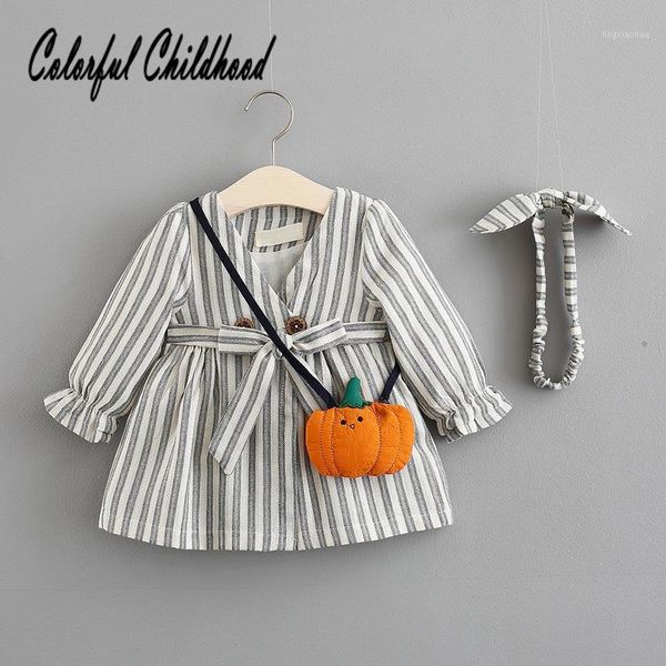 long sleeve dress cartoon pumpkin pattern decorations stripe dress party wedding dresses for girls cute children's clothing 1-3t1, Red;yellow
long sleeve dress cartoon pumpkin pattern decorations stripe dress party wedding dresses for girls cute children's clothing 1-3t1, Red;yellow