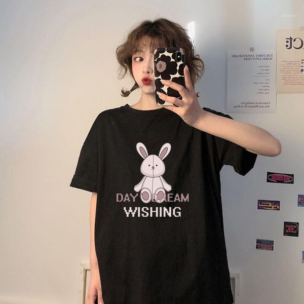 2020 summer new cute aging cartoon printing large version of loose short-sleeved t-shirt female1, White
2020 summer new cute aging cartoon printing large version of loose short-sleeved t-shirt female1, White