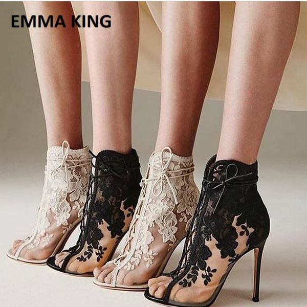 boots black trendy peep toe stiletto heel lace-up ankle front cross lace wedding shoes pumps party sandals bridal
boots black trendy peep toe stiletto heel lace-up ankle front cross lace wedding shoes pumps party sandals bridal