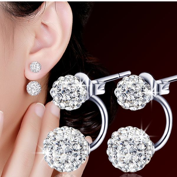 nehzy 925 sterling silver new jewelry women 's luxury shambhala crystal ball fashion temperament stud earrings q1219, Golden;silver
nehzy 925 sterling silver new jewelry women 's luxury shambhala crystal ball fashion temperament stud earrings q1219, Golden;silver