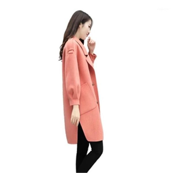 autumn winter blends loose women's woolen coat thick warm coats casual women overcoat double breasted female woolen coat j8881, Black
autumn winter blends loose women's woolen coat thick warm coats casual women overcoat double breasted female woolen coat j8881, Black