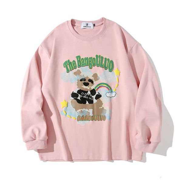 Bangouluo autumn men's T-shirt long sleeve rainbow bear print thin Terry small sweater couple's wear, Black
Bangouluo autumn men's T-shirt long sleeve rainbow bear print thin Terry small sweater couple's wear, Black