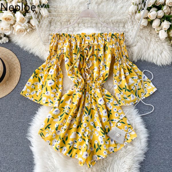neploe boho flower print women playsuit slash neck shoulderless bodysuit fashion flare sleeve high waist jumpsuits 81085 t200704, Black;white
neploe boho flower print women playsuit slash neck shoulderless bodysuit fashion flare sleeve high waist jumpsuits 81085 t200704, Black;white