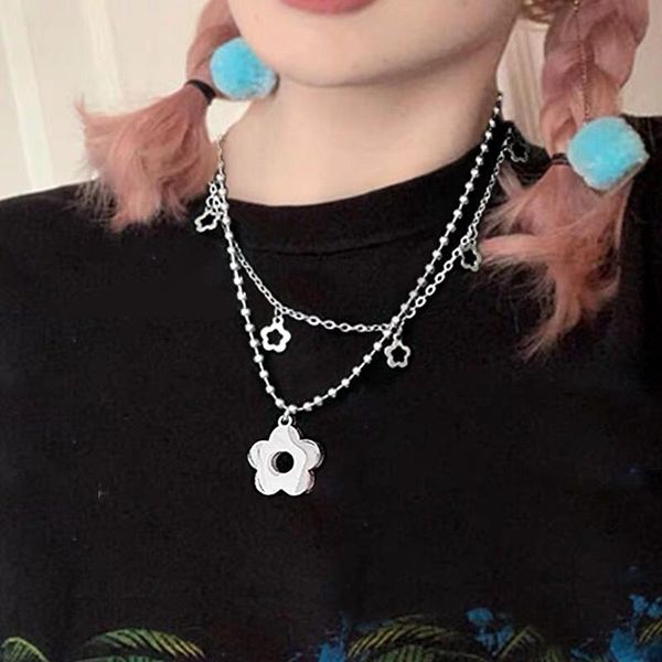 pendant necklaces cute kim hyun style stainless steel flower women korean harajuku necklace hip hp rock collares, Silver
pendant necklaces cute kim hyun style stainless steel flower women korean harajuku necklace hip hp rock collares, Silver