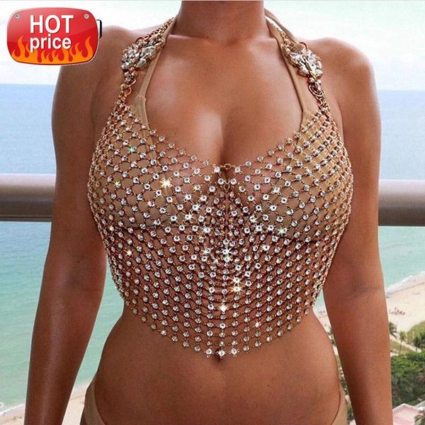 akyzo women exaggerate rhinestone design tank 2018 summer gold silver hollow out cropped glitter beach club show wear #wv9p, White
akyzo women exaggerate rhinestone design tank 2018 summer gold silver hollow out cropped glitter beach club show wear #wv9p, White