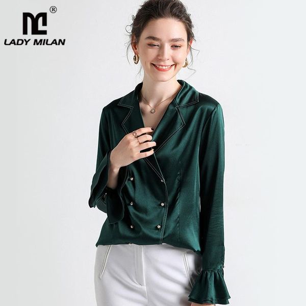 100% heavy silk women's shirt notched collar long flare sleeves ruffles double breasted fashion blouse 1, White
100% heavy silk women's shirt notched collar long flare sleeves ruffles double breasted fashion blouse 1, White