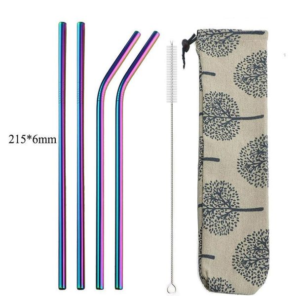 6-pcs reusable drinking straw eco-friendly rainbow straw set 304 stainless steel metal straw with cleaner brush for mugs jllypd
6-pcs reusable drinking straw eco-friendly rainbow straw set 304 stainless steel metal straw with cleaner brush for mugs jllypd