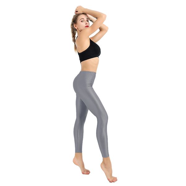 shiny leggings women gray fluorescent pants neon leggings skinny high elastic workout leggings h1210, Black
shiny leggings women gray fluorescent pants neon leggings skinny high elastic workout leggings h1210, Black