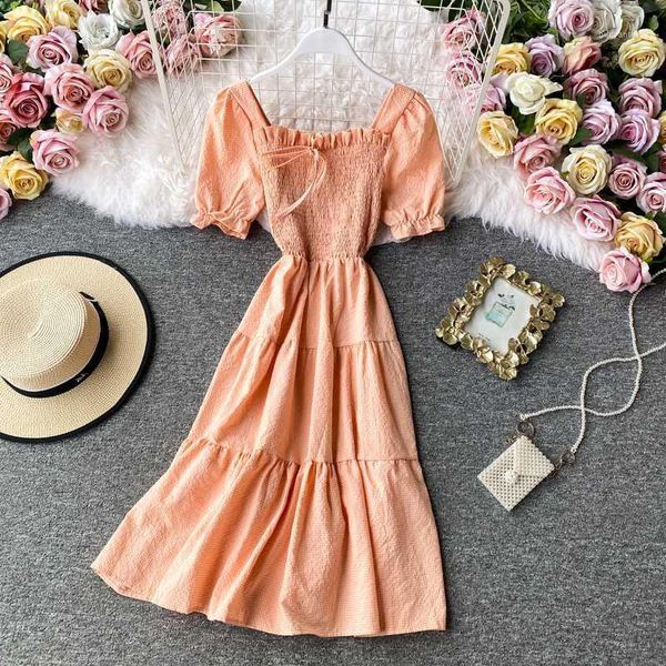 casual dresses elastic ruched office dress women french sleeve a-line summer streetwear vestidos1, Black;gray
casual dresses elastic ruched office dress women french sleeve a-line summer streetwear vestidos1, Black;gray