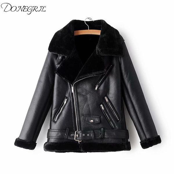 women's leather & faux winter fashion motorcycle women black fleece jacket rivet zippers pockets casual female lapel collar biker coats
women's leather & faux winter fashion motorcycle women black fleece jacket rivet zippers pockets casual female lapel collar biker coats