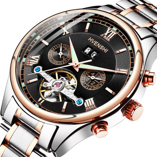 waterproof huangshi men's trend watch fashion tourbillon hollow out men's watch automatic mechanical multi-function watch, Slivery;brown
waterproof huangshi men's trend watch fashion tourbillon hollow out men's watch automatic mechanical multi-function watch, Slivery;brown