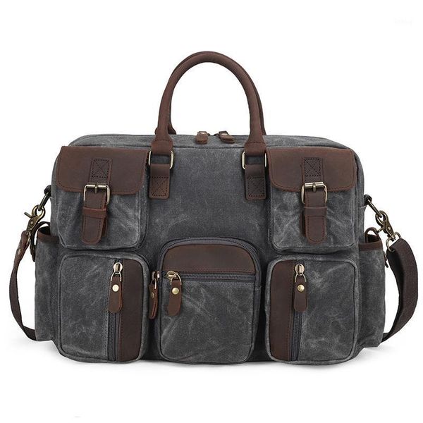 canvas genuine leather travel business briefcase heavy duty computer lapbag attache portfolio tote messenger bag1
canvas genuine leather travel business briefcase heavy duty computer lapbag attache portfolio tote messenger bag1