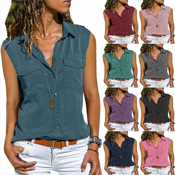 s 8xl big size casual summer shirt women sleeveless black oversized blouses streetwear lapel button pocket loose plus size, White
s 8xl big size casual summer shirt women sleeveless black oversized blouses streetwear lapel button pocket loose plus size, White