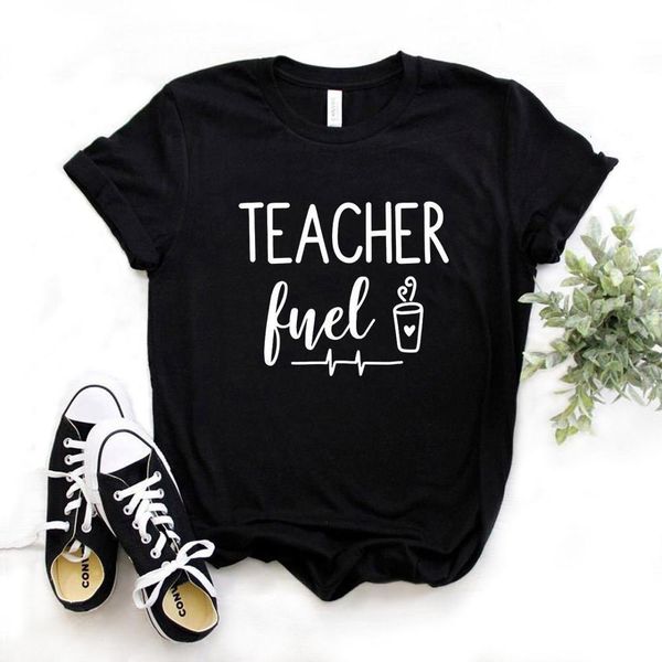 women t shirt teacher fuel coffee print tshirt women short sleeve o neck loose t-shirt ladies causal tee shirt clothes, White
women t shirt teacher fuel coffee print tshirt women short sleeve o neck loose t-shirt ladies causal tee shirt clothes, White