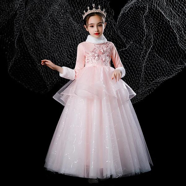girl's dresses flower girl appliques princess lace sequined ball gown crystal pearls floor-length tulle embroidery kid party dress h004, Red;yellow
girl's dresses flower girl appliques princess lace sequined ball gown crystal pearls floor-length tulle embroidery kid party dress h004, Red;yellow