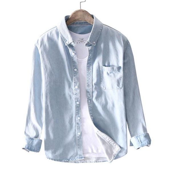 autumn new arrival long sleeve brand denim shirt men fashion casual blue shirt solid comfortable shirts male overhemd chemise, White;black
autumn new arrival long sleeve brand denim shirt men fashion casual blue shirt solid comfortable shirts male overhemd chemise, White;black