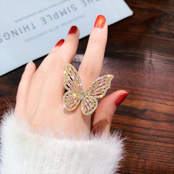 fashion butterfly rings women jewelry luxury opening ring inlaid zircon mujer female shiny anillo jewellery anel bague party, Golden;silver
fashion butterfly rings women jewelry luxury opening ring inlaid zircon mujer female shiny anillo jewellery anel bague party, Golden;silver