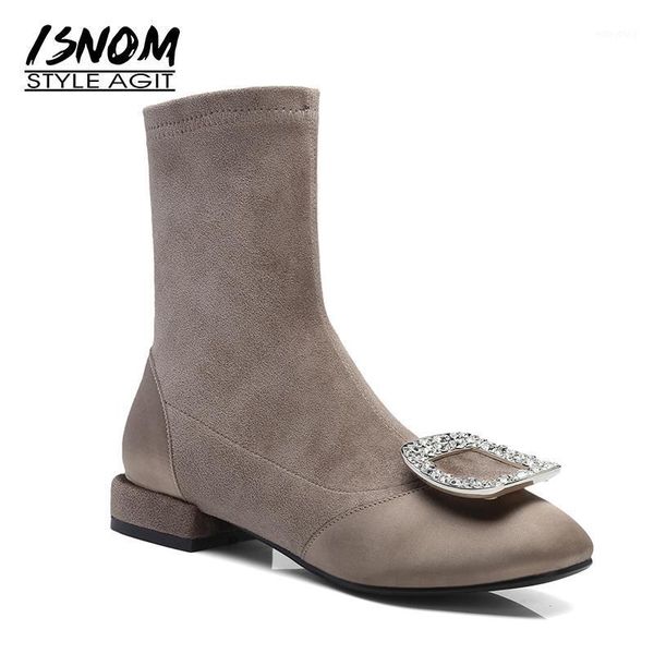 isnom kid thick heels woman boots autumn 2020 new crystal stretch bootie satin fabric female shoes winter high neck footwear1, Black
isnom kid thick heels woman boots autumn 2020 new crystal stretch bootie satin fabric female shoes winter high neck footwear1, Black