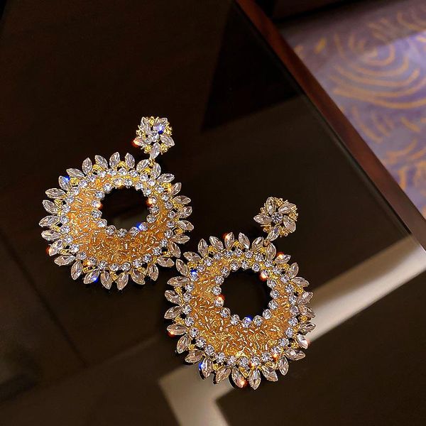Fashion Oversized Hollow Big Round Alloy Bling Drop Earrings For Women Statement Geometry Huggie Earrings Hangings Ear Women, Golden;silver
Fashion Oversized Hollow Big Round Alloy Bling Drop Earrings For Women Statement Geometry Huggie Earrings Hangings Ear Women, Golden;silver