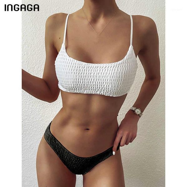 women's swimwear ingaga push up bikinis women ruched swimsuits 2021 solid bathing suit strap biquini summer beachwear1, White;black
women's swimwear ingaga push up bikinis women ruched swimsuits 2021 solid bathing suit strap biquini summer beachwear1, White;black