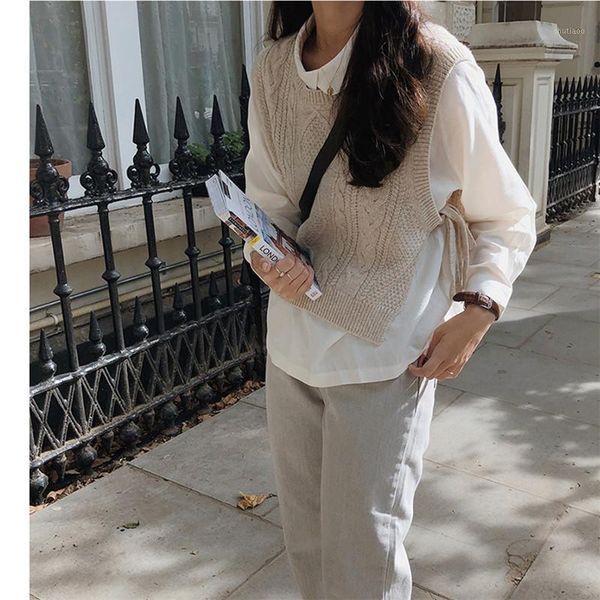 new o neck girls pullover vest sweater autumn winter short knitted women sweaters vest sleeveless warm sweater casual oversize1, Black;white
new o neck girls pullover vest sweater autumn winter short knitted women sweaters vest sleeveless warm sweater casual oversize1, Black;white