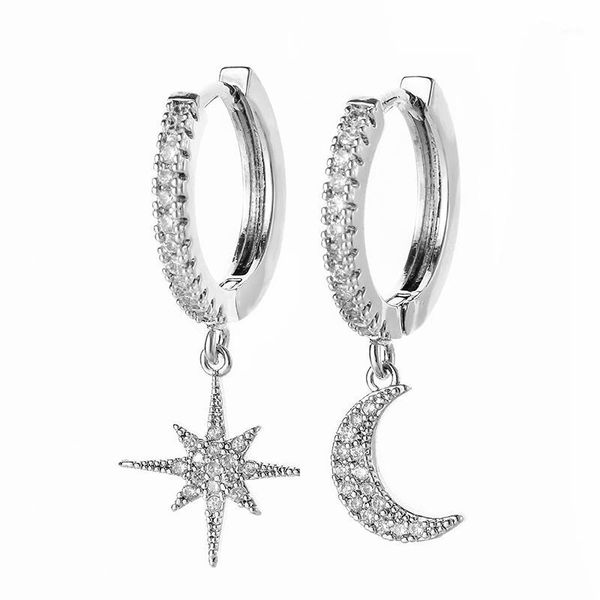 trendy cubic zircon silver star moon earrings small crystal drop earrings for women korean hoop jewelry 2020 pendientes aro1, Golden;silver
trendy cubic zircon silver star moon earrings small crystal drop earrings for women korean hoop jewelry 2020 pendientes aro1, Golden;silver