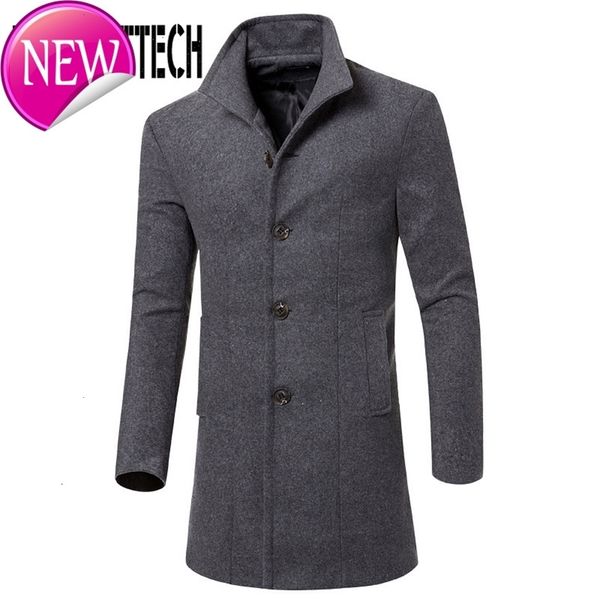2020 autumn winter new men's wool coat korean fashion medium long trench coat men's woolen windbreaker solid color jackets coats, Black
2020 autumn winter new men's wool coat korean fashion medium long trench coat men's woolen windbreaker solid color jackets coats, Black