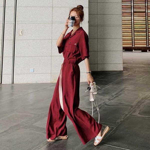 women summer short sleeve one piece wide leg pants bandage jumpsuit office lady loose elegant casual korean romper overalls1, Black;white
women summer short sleeve one piece wide leg pants bandage jumpsuit office lady loose elegant casual korean romper overalls1, Black;white