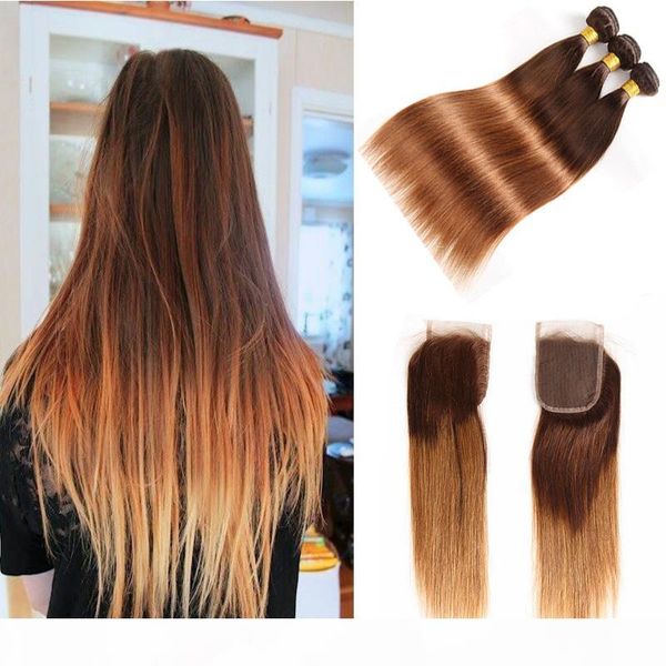 brazilian ombre straight human hair bundles with lace closure part two tone 4 30# dark brown virgin hair weave with closure, Black;brown
brazilian ombre straight human hair bundles with lace closure part two tone 4 30# dark brown virgin hair weave with closure, Black;brown