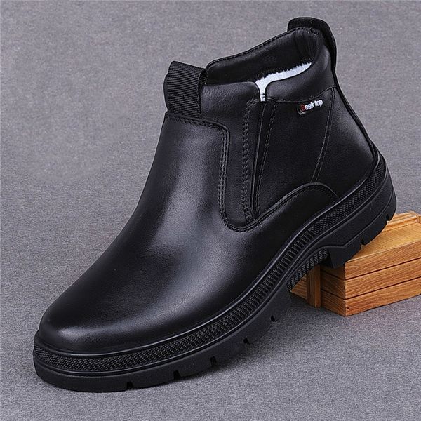 luxury mode for men winter boots of warm wool cow leather cotton shoes outdoor teddy snow boot platform o3o1, Black
luxury mode for men winter boots of warm wool cow leather cotton shoes outdoor teddy snow boot platform o3o1, Black