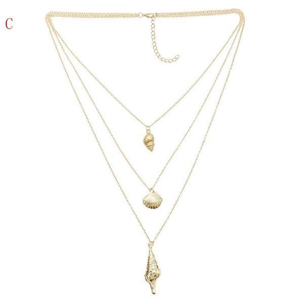 pendant necklaces european 3 styles simple gold conch starfish statement necklace multilayer chain fashion charms female girls, Silver
pendant necklaces european 3 styles simple gold conch starfish statement necklace multilayer chain fashion charms female girls, Silver
