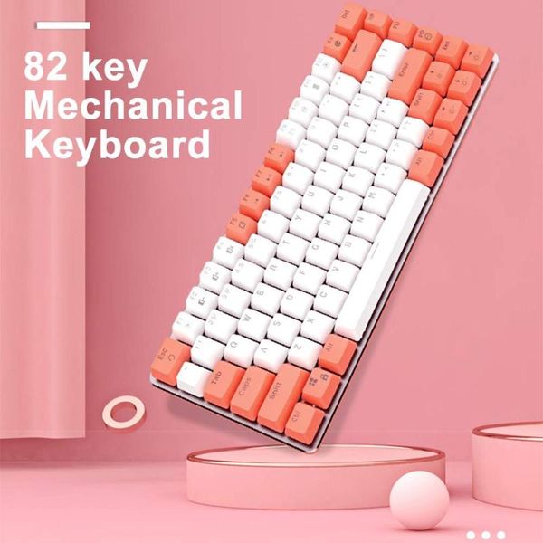82 ключей механическая клавиатура abs клейкоп двухцветная инъекция белая подсветка backlight usb wired gaming mechanical keyboards для gamer
82 ключей механическая клавиатура abs клейкоп двухцветная инъекция белая подсветка backlight usb wired gaming mechanical keyboards для gamer