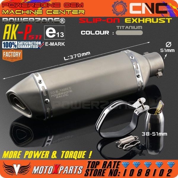 exhaust pipe modified motorcycle e-mark ak-p511 universal muffler for cb crb yzfr exc r6 zx-6r zx-10r gsxr scooter atv1
exhaust pipe modified motorcycle e-mark ak-p511 universal muffler for cb crb yzfr exc r6 zx-6r zx-10r gsxr scooter atv1