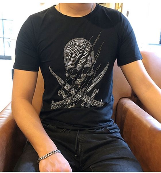 fashion summer new mark of men in emancipation skinny skull short men's mercerized cotton t-shirt 3ox9, White
fashion summer new mark of men in emancipation skinny skull short men's mercerized cotton t-shirt 3ox9, White