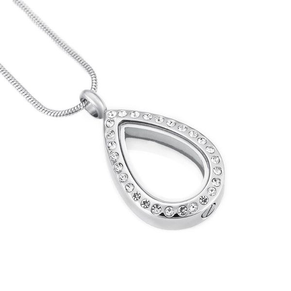 pendant necklaces ashes locket blank/crystal teardrop stainless steel memorial urns necklace with glass cremation urn for human/pet, Silver
pendant necklaces ashes locket blank/crystal teardrop stainless steel memorial urns necklace with glass cremation urn for human/pet, Silver