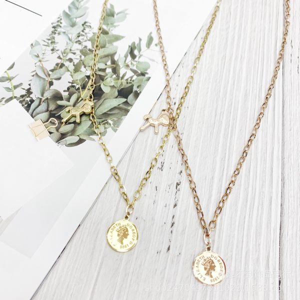 selling style jewelry rich classic portrait coin pendant sweater chain extension chain, Silver
selling style jewelry rich classic portrait coin pendant sweater chain extension chain, Silver