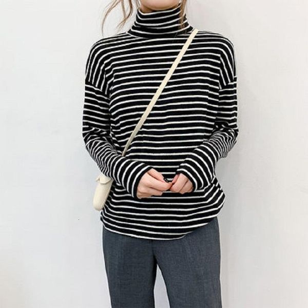 autumn turtleneck striped vintage long-sleeved t-shirt female korean fashion loose casual women ins harajuku chic female t-shirt, White
autumn turtleneck striped vintage long-sleeved t-shirt female korean fashion loose casual women ins harajuku chic female t-shirt, White