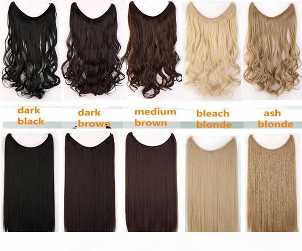 inches invisible wire no clips in hair extensions secret fish line hairpieces silky straight real natural synthetic, Black;brown
inches invisible wire no clips in hair extensions secret fish line hairpieces silky straight real natural synthetic, Black;brown