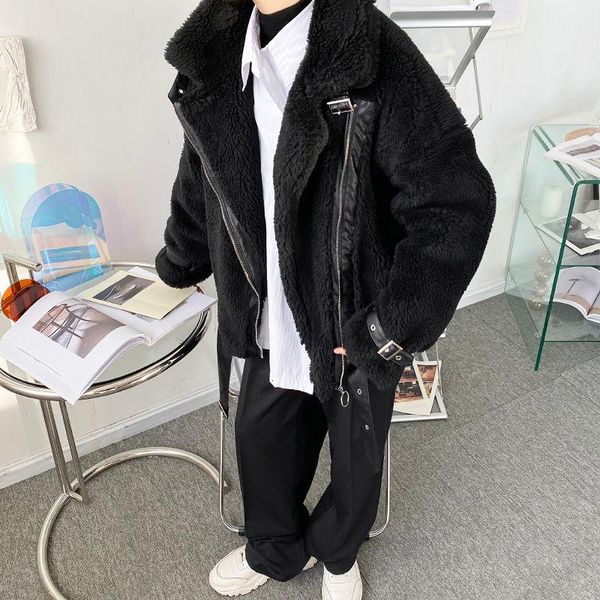 men's down & parkas winter thick lamb fur jacket warm fashion black plush coat men wild loose personality korean short mens clothes s-x
men's down & parkas winter thick lamb fur jacket warm fashion black plush coat men wild loose personality korean short mens clothes s-x
