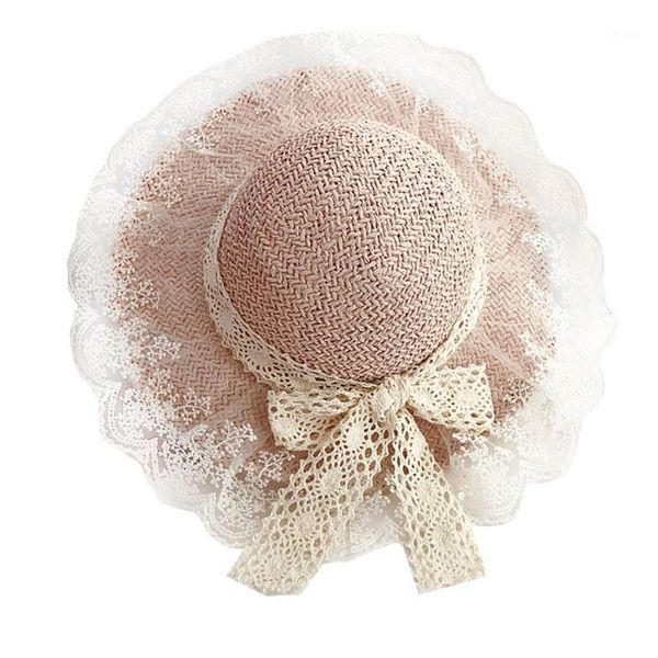 girls hats summer flowers bow straw hat children's beach cap wide brim bohemia cap sun hats 2020 new1, Yellow 
girls hats summer flowers bow straw hat children's beach cap wide brim bohemia cap sun hats 2020 new1, Yellow