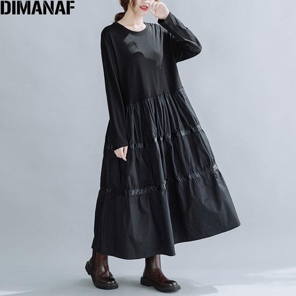 casual dresses dimanaf plus size women dress autumn winter spliced cotton elegant a-line long female vintage loose black, Black;gray
casual dresses dimanaf plus size women dress autumn winter spliced cotton elegant a-line long female vintage loose black, Black;gray