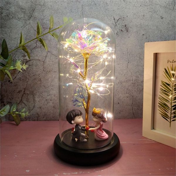 simulation rose marriage room ornament with led light glass cover gold foil immortal flower decorate valentines day gift 25ch j2
simulation rose marriage room ornament with led light glass cover gold foil immortal flower decorate valentines day gift 25ch j2