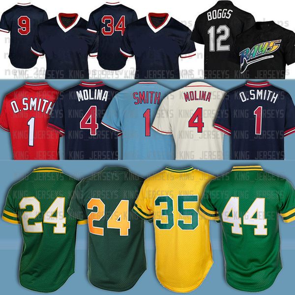 24 rickey henderson 44 reggie jackson 4 yadier molina ozzie smith 12 wade boggs 9 ted williams 34 david ortiz mesh baseball jerseys, Blue;black
24 rickey henderson 44 reggie jackson 4 yadier molina ozzie smith 12 wade boggs 9 ted williams 34 david ortiz mesh baseball jerseys, Blue;black