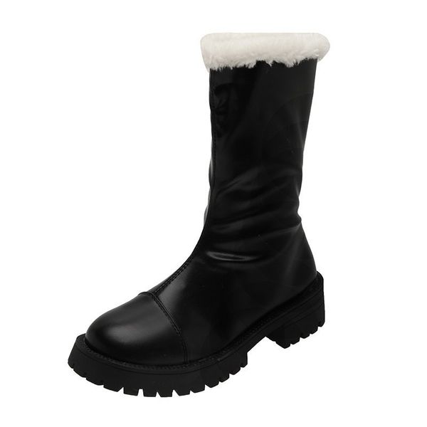 2021 the new soft short teddy platform at knee height high boots women leather dwaterproof water winter shoes woman rnl6, Black
2021 the new soft short teddy platform at knee height high boots women leather dwaterproof water winter shoes woman rnl6, Black