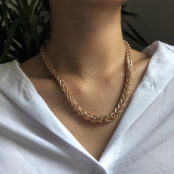 chokers punk thick link chain necklaces for women collar clavicle 2021 fashion short brief necklace jewelry, Golden;silver
chokers punk thick link chain necklaces for women collar clavicle 2021 fashion short brief necklace jewelry, Golden;silver