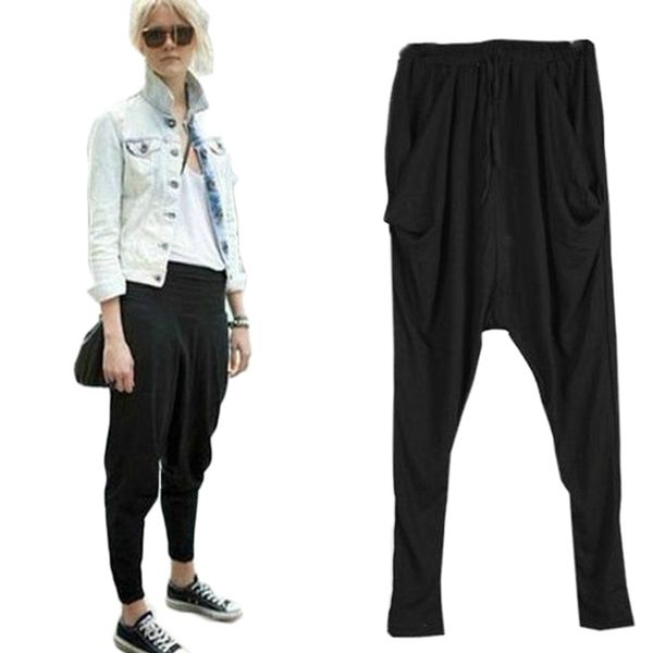 new women elastic high waist harem pants pleated sweatpants dance trousers black loose plus size hip hop pants 201109, Black;white
new women elastic high waist harem pants pleated sweatpants dance trousers black loose plus size hip hop pants 201109, Black;white